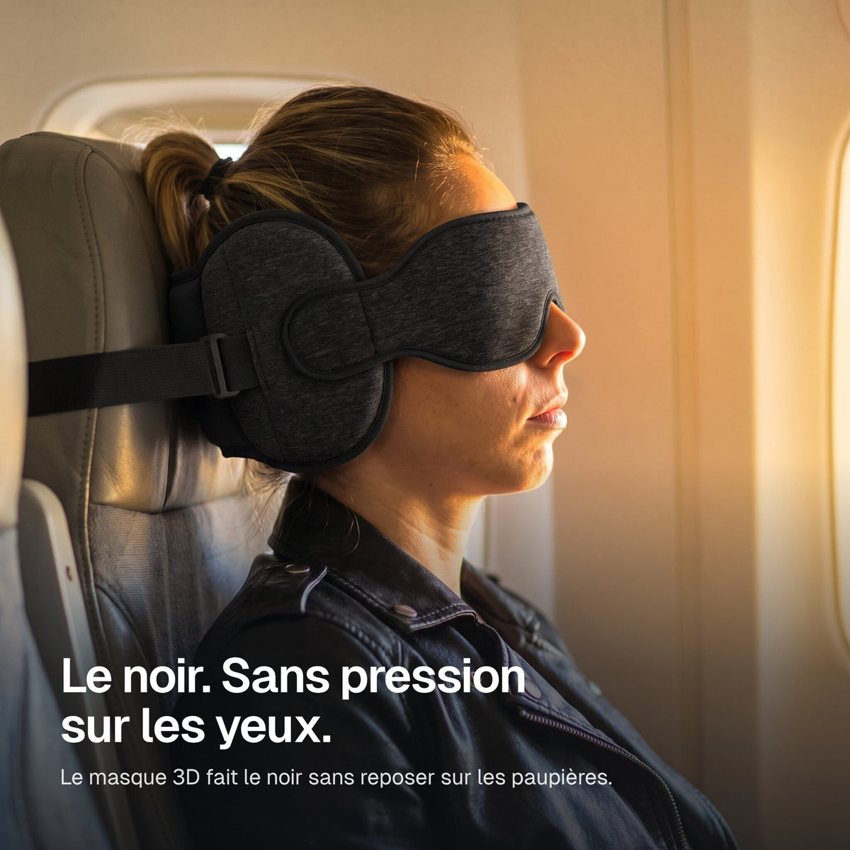 AeroSiesta – Maintien de tête avec masque de sommeil