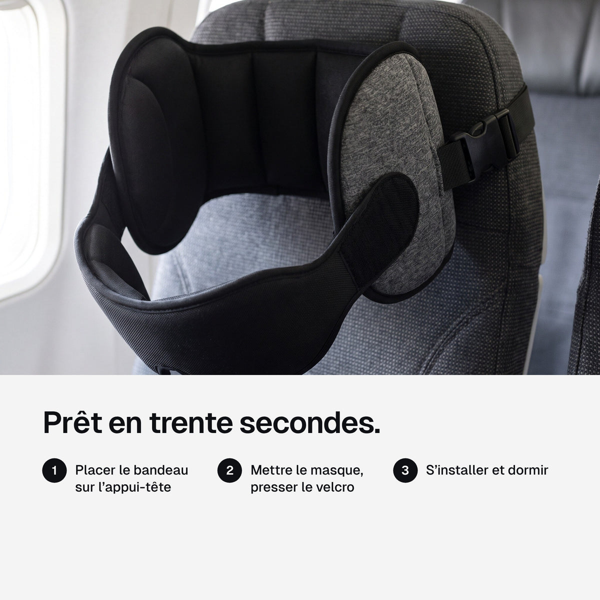 AeroSiesta – Maintien de tête avec masque de sommeil